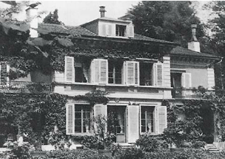 Fotografie der Südostfassade aus der Zeit vor dem Umbau 1946.